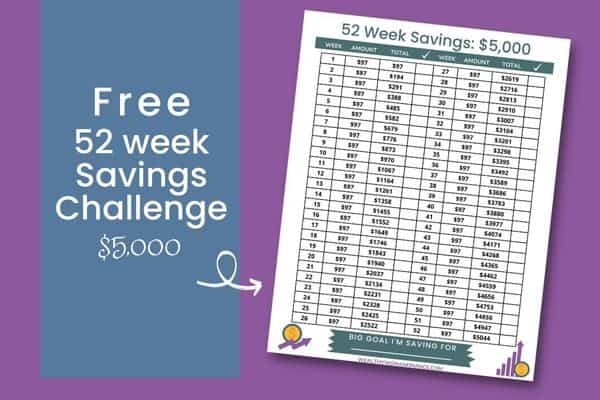 5,000 savings challenge template free pdf for 2022