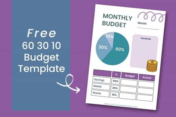 Free 60 30 20 budget rule worksheet free printable template pdf