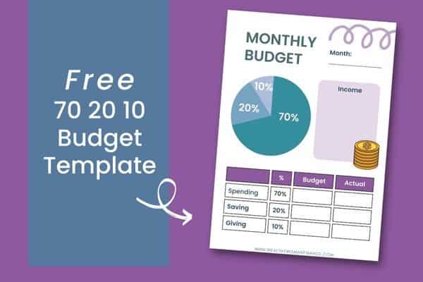 70 20 10 budget template rule for money