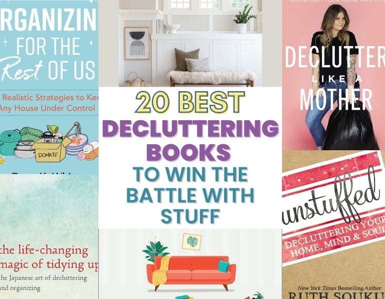 featured image; best books about decluttering top 20