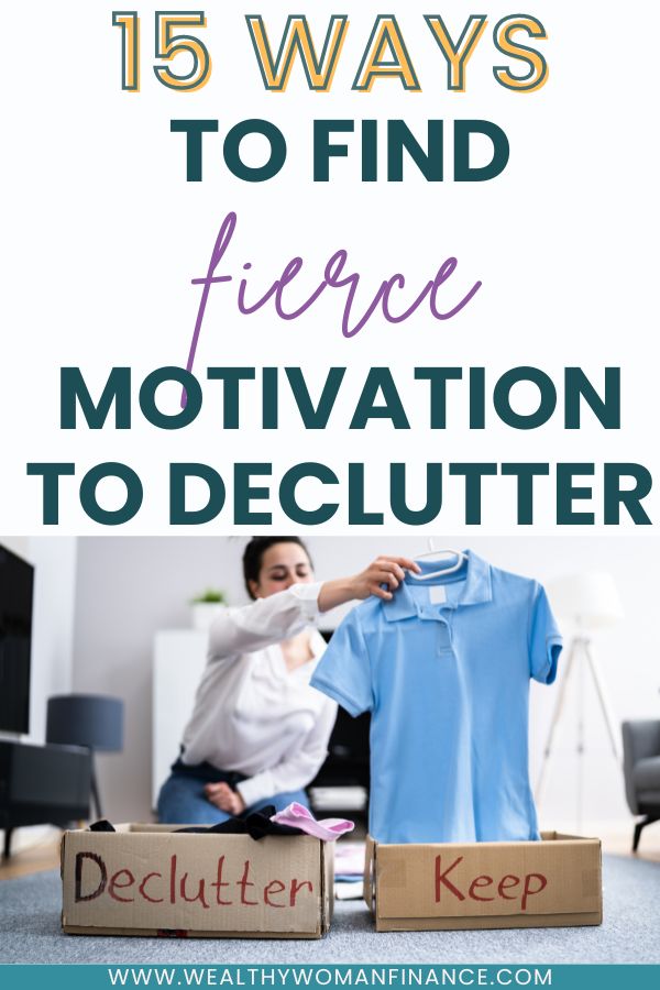 declutter motivation: ways to purge clutter pin