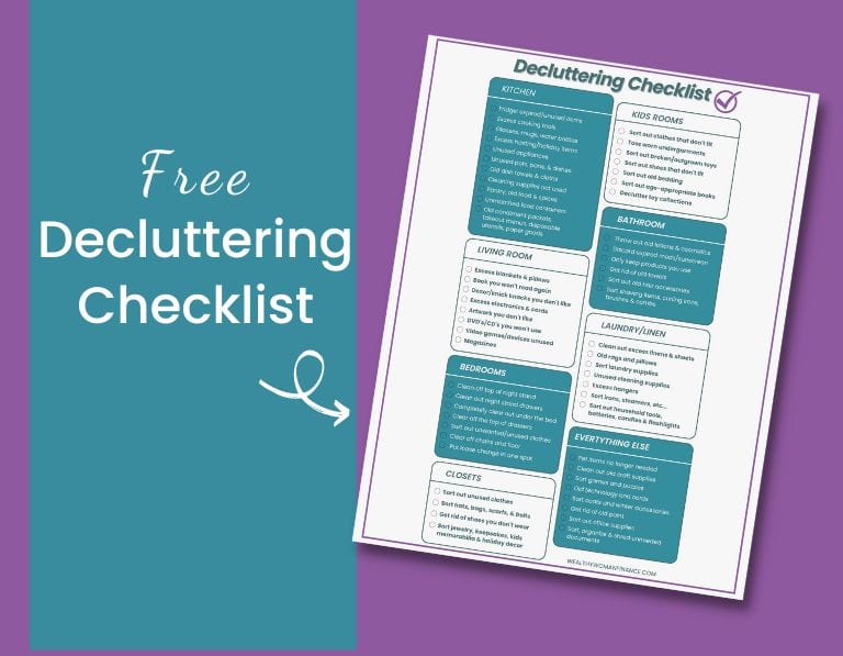 decluttering checklist pdf printable to declutter your home and life now