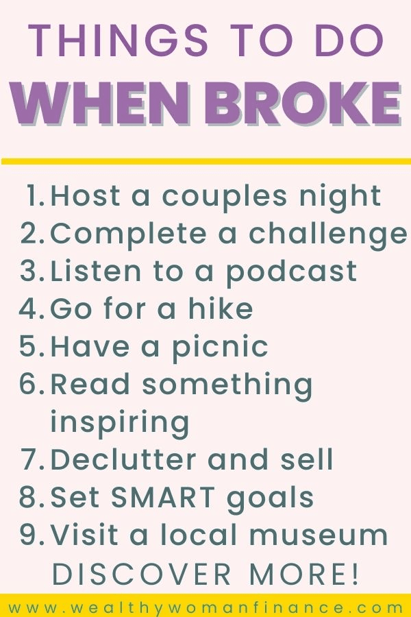pin; things to do when broke list