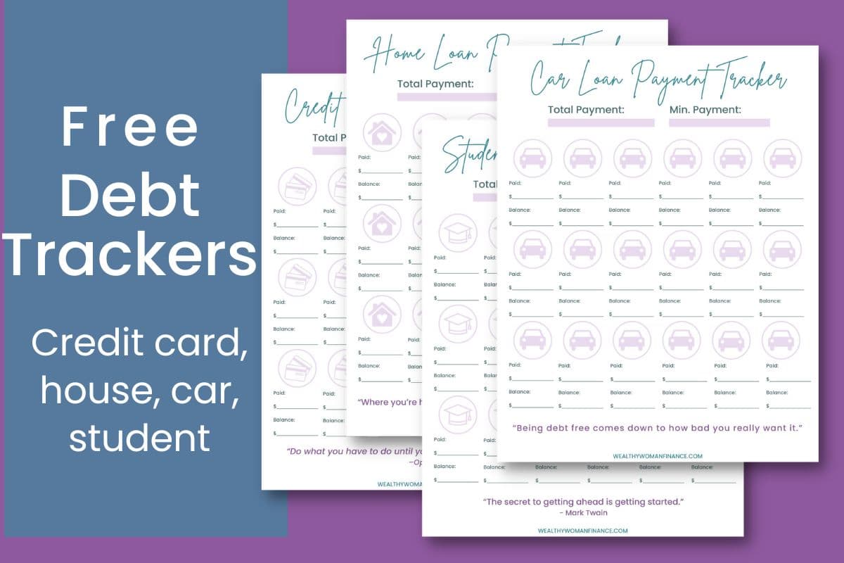 Free printable debt tracker chart for your budget, make a plan