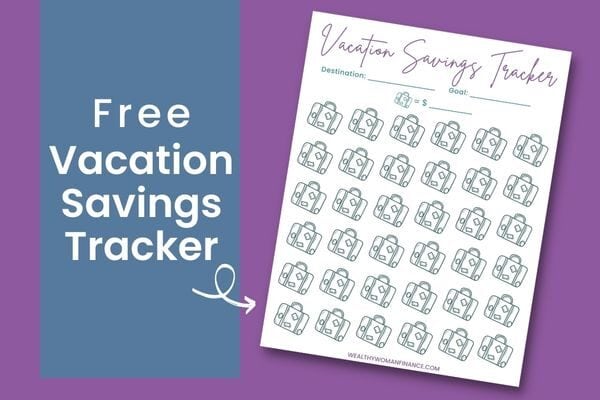 vacation savings challenge: free printable tracker