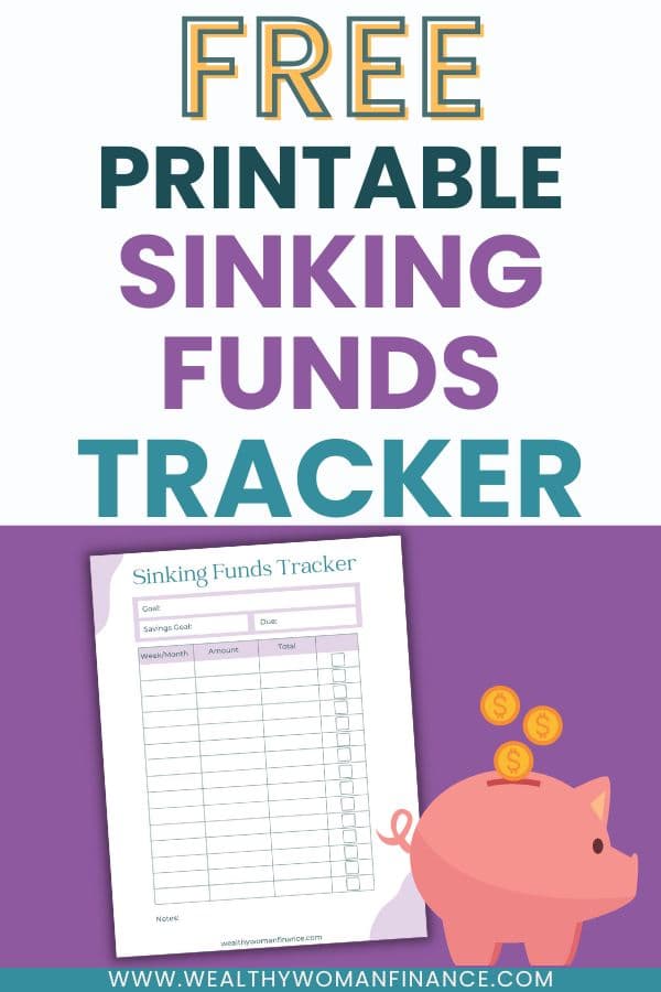 free printable sinking funds tracker pdf pin