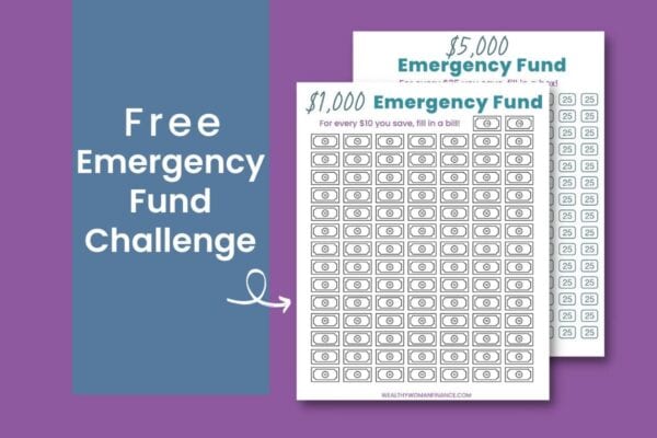 emergency fund challenge printable pdf, calendar template, and how to