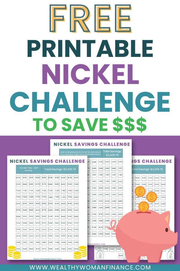 free printable pdf 52 week nickel challenge savings