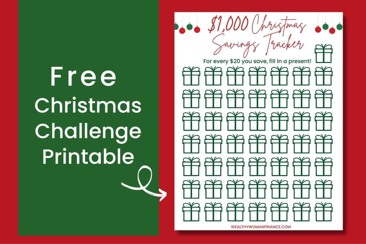 Christmas Savings Challenge Free Printable prntbl