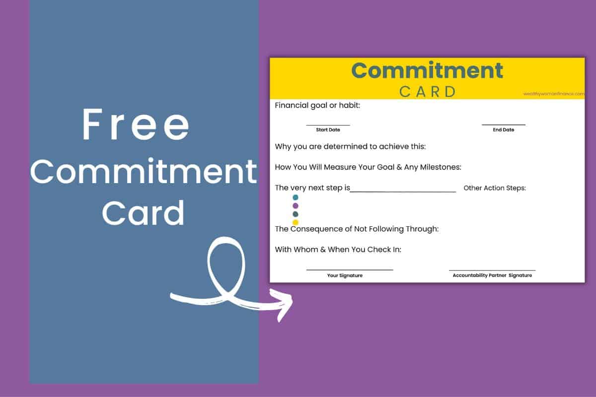 free habit goal commitment card contract template