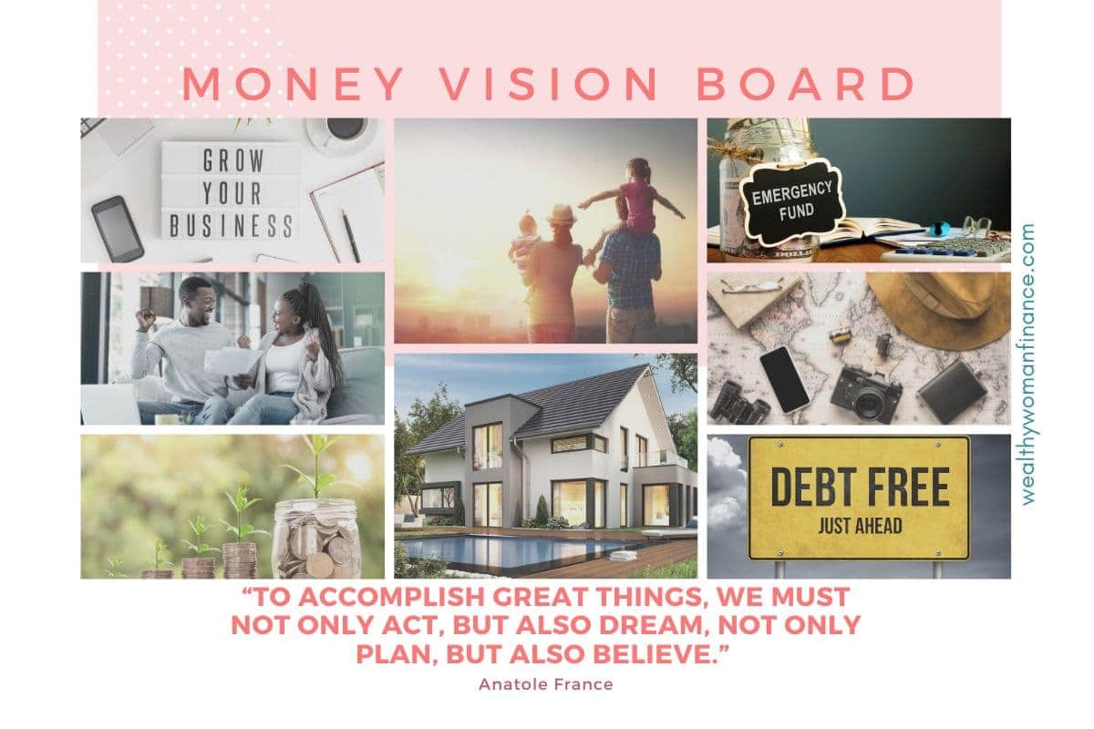 digital money vision board examples and ideas for debt free finance