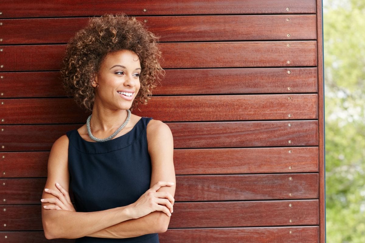 woman smiling