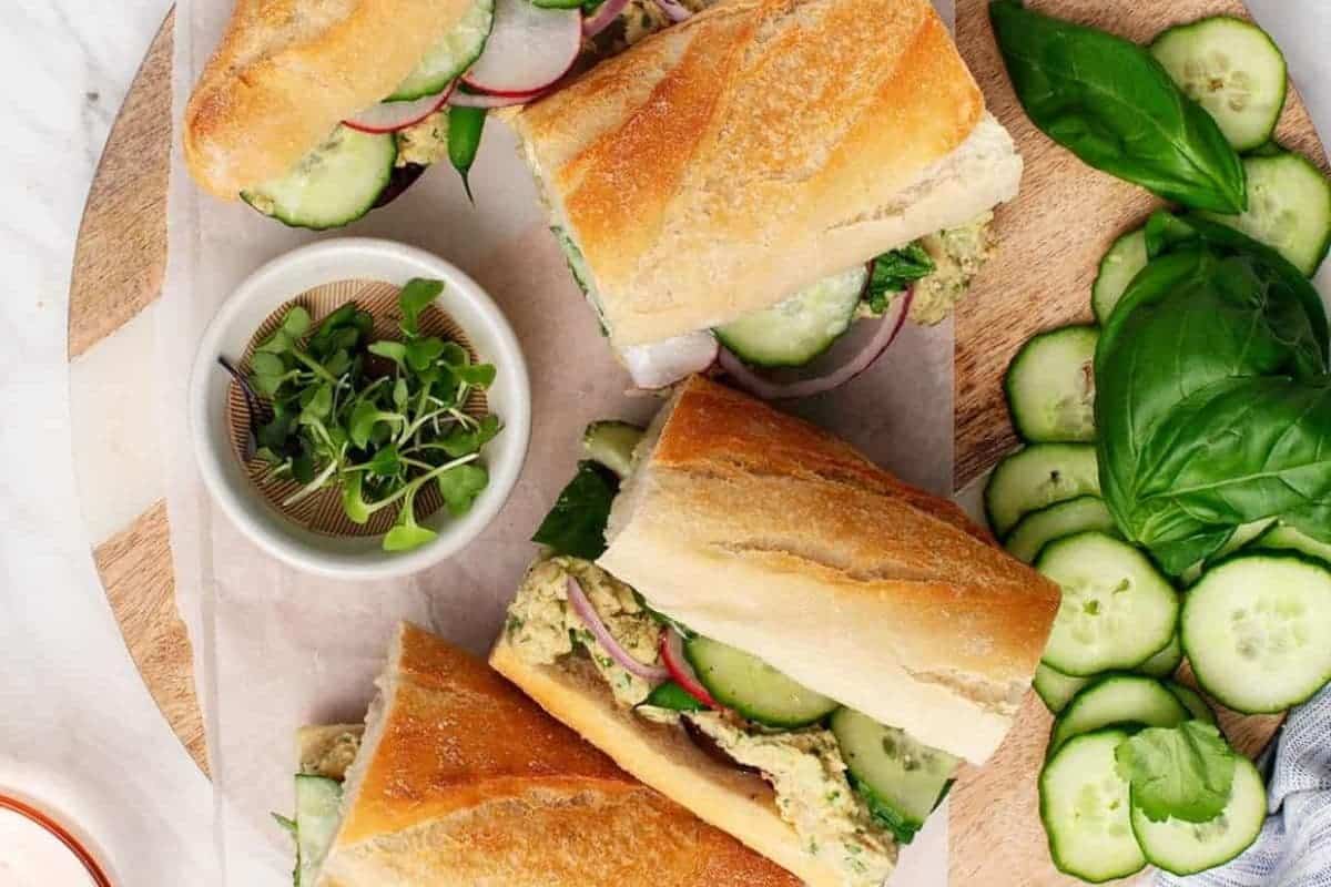 chickpea sandwiches: family meal ideas that are frugal and cheap