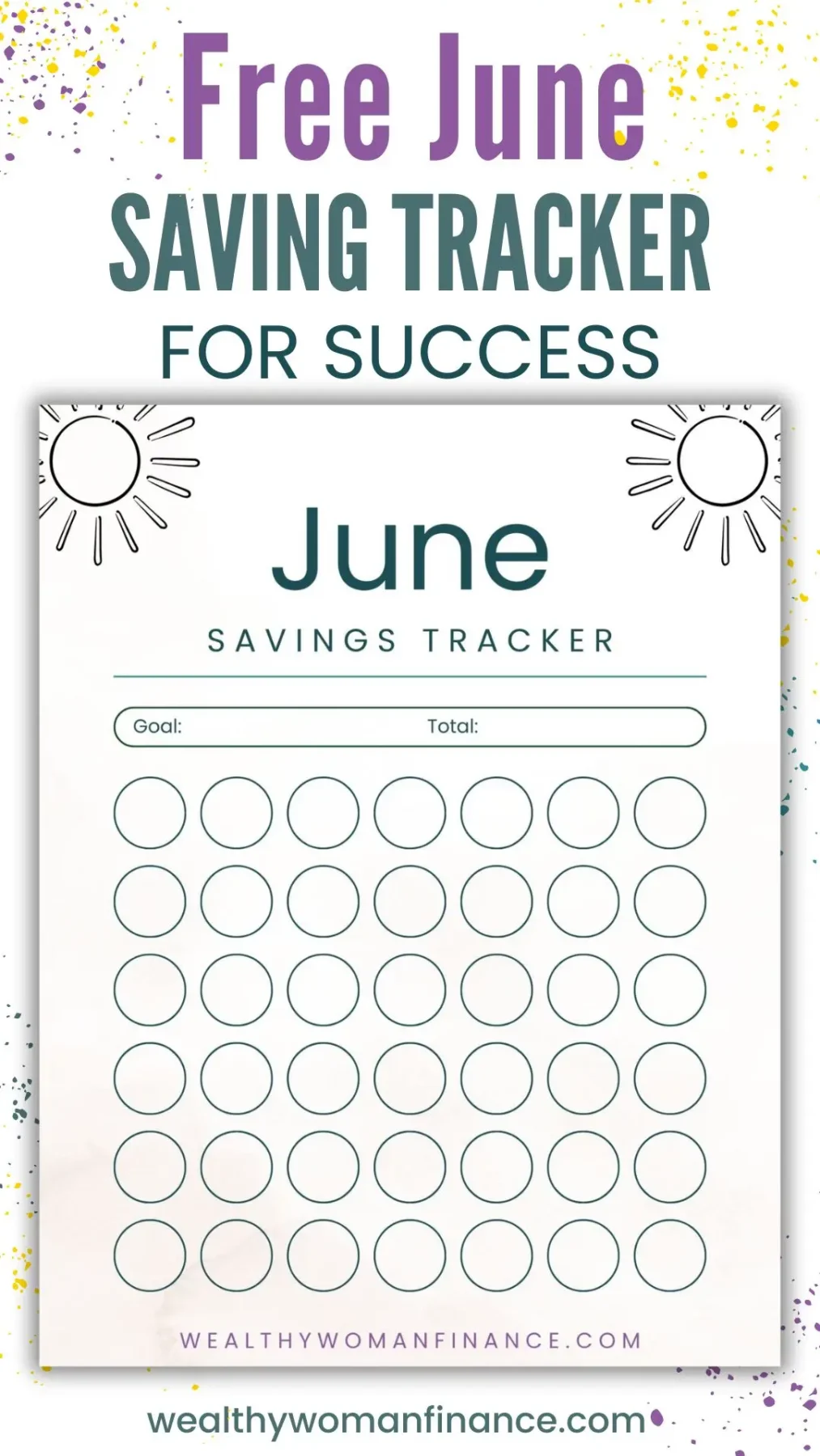 june savings tracker free printable pdf