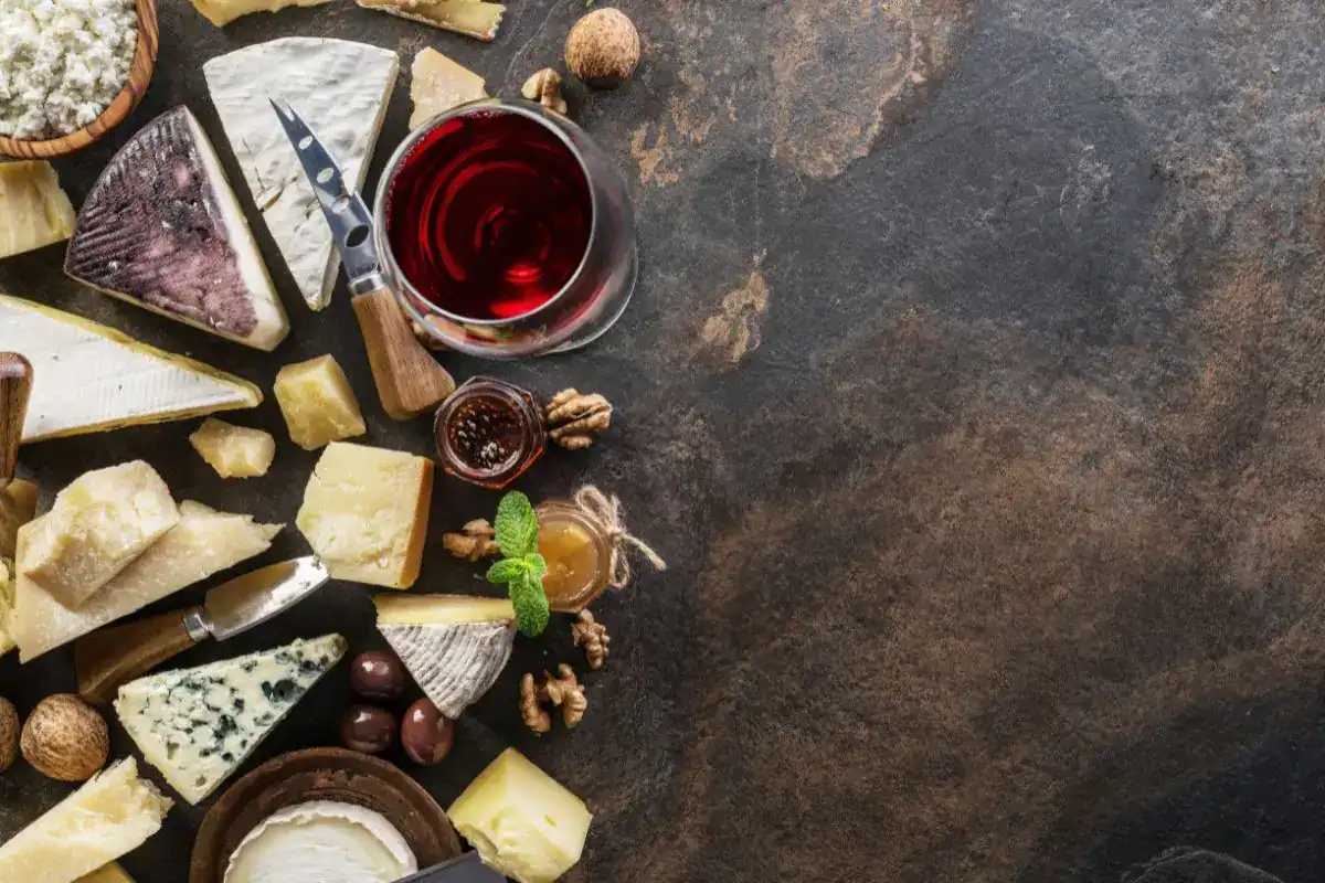 wine and cheese platter