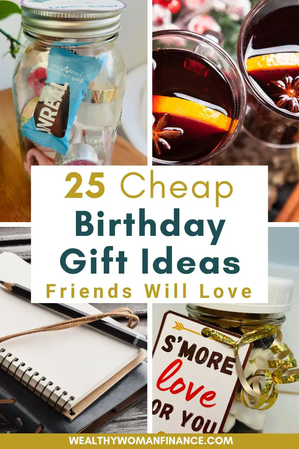 cheap birthday gift ideas, birthday gifts on a budget pin