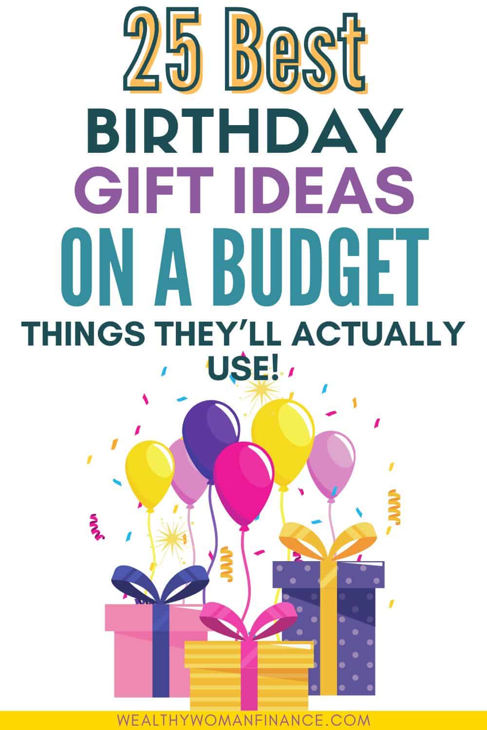 best birthday gift ideas on a budget, affordable pin for friends, women, sister