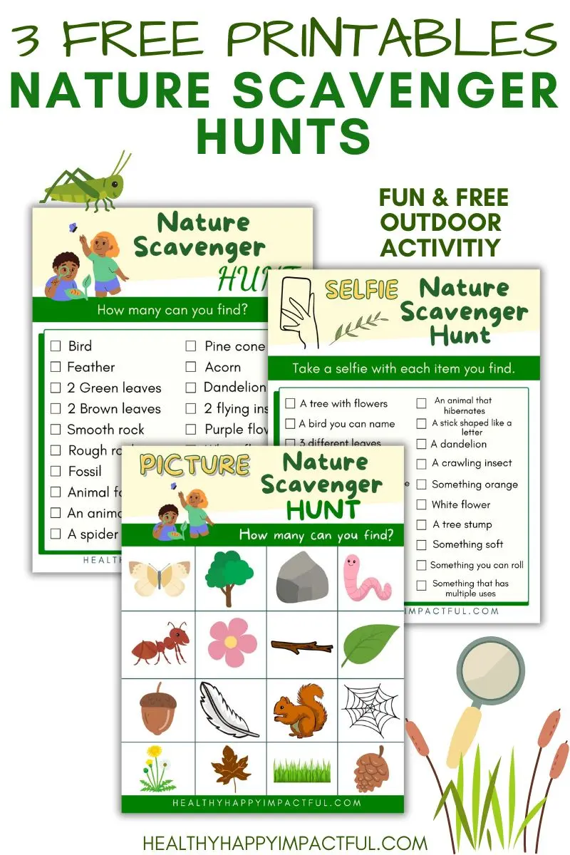 Free Easter basket gift ideas for kids, nature hunt