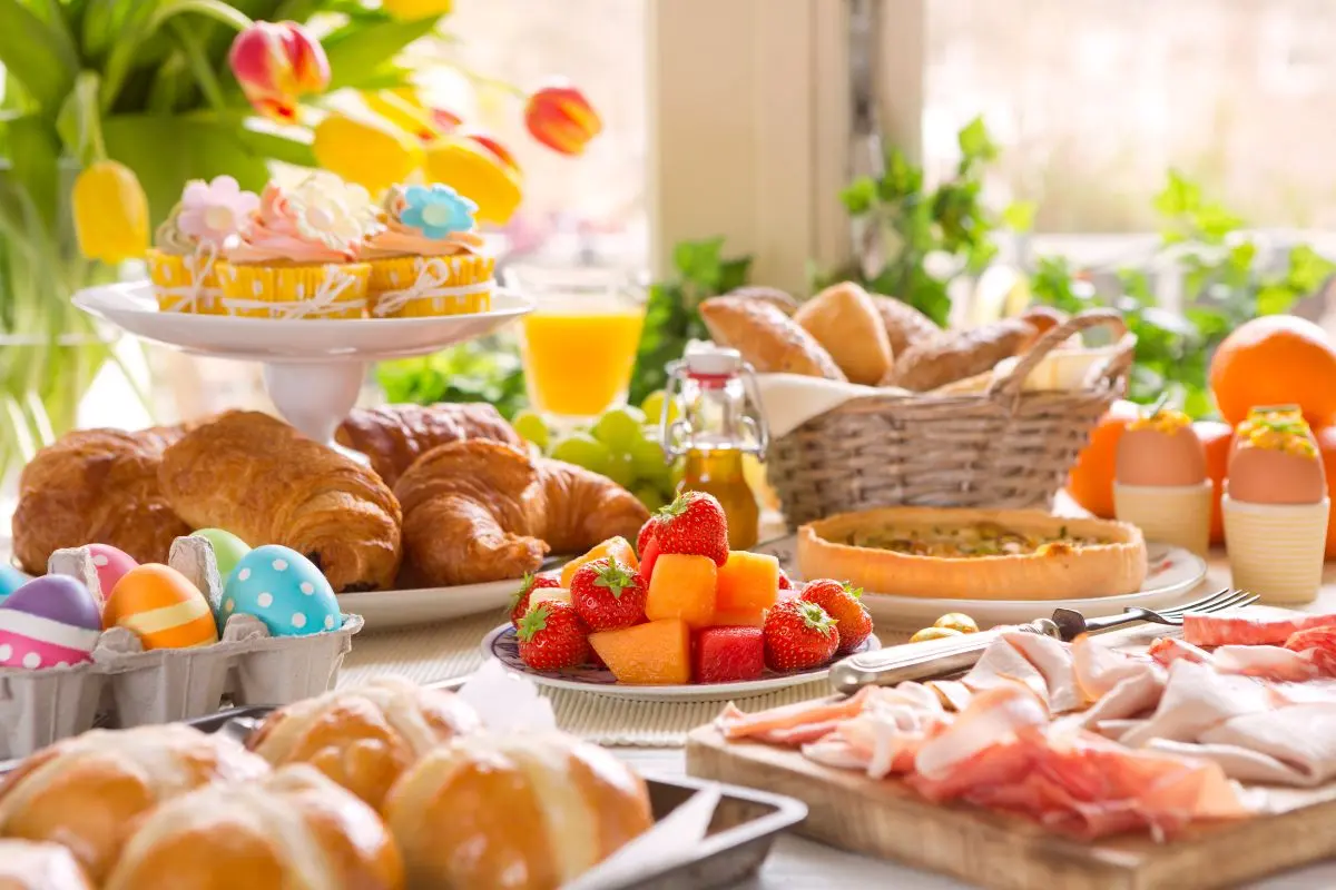 display of foods