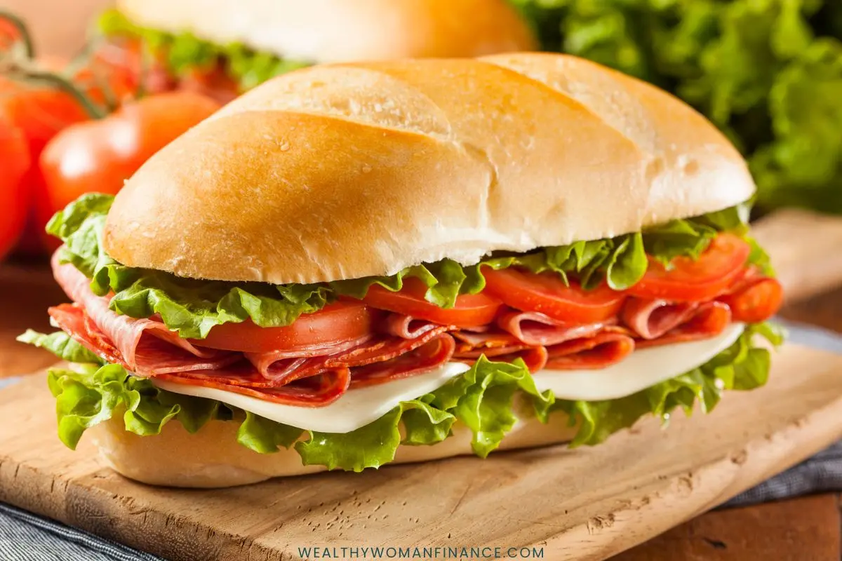 sub sandwich on a table