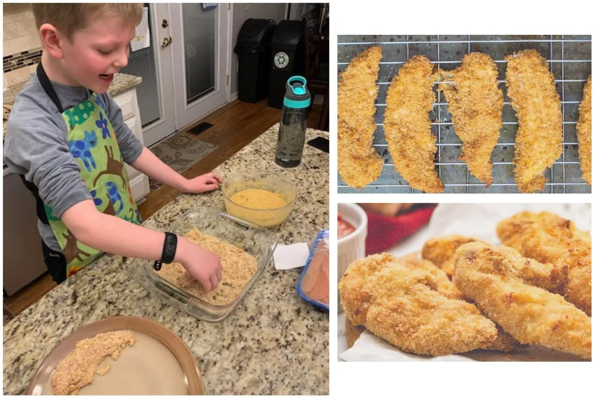 chicken tenders; cheap and easy dinner ideas for kids