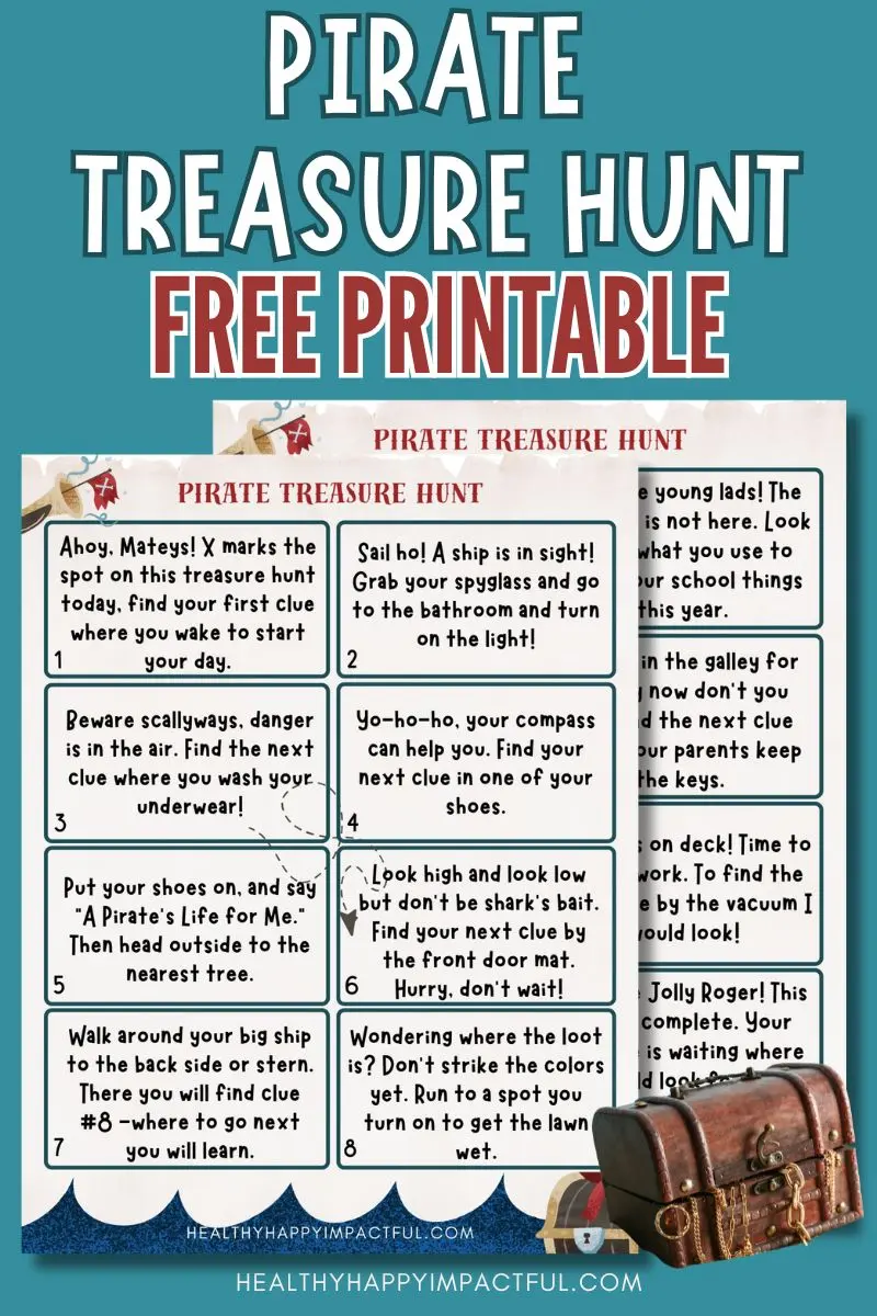 Pirate treasure hunt with cash surprise