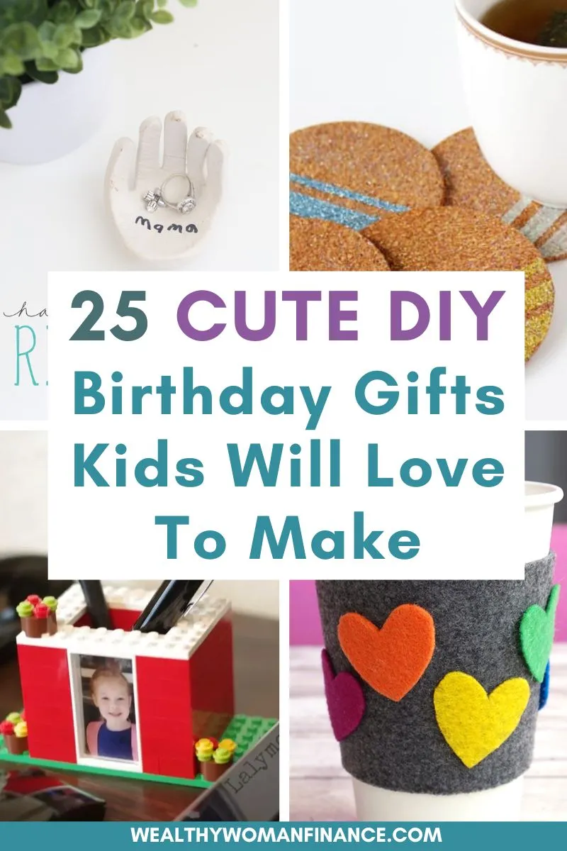 DIY homemade birthday gifts; diy kids can make for