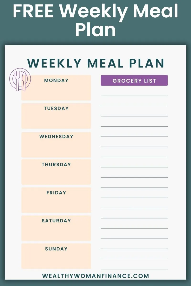 weekly meal plan worksheets; planning ideas; family; prep templates
