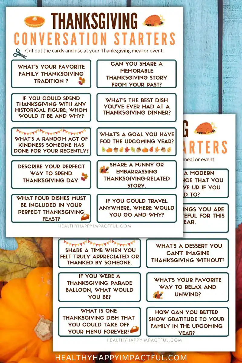 Thanksgiving conversation starters