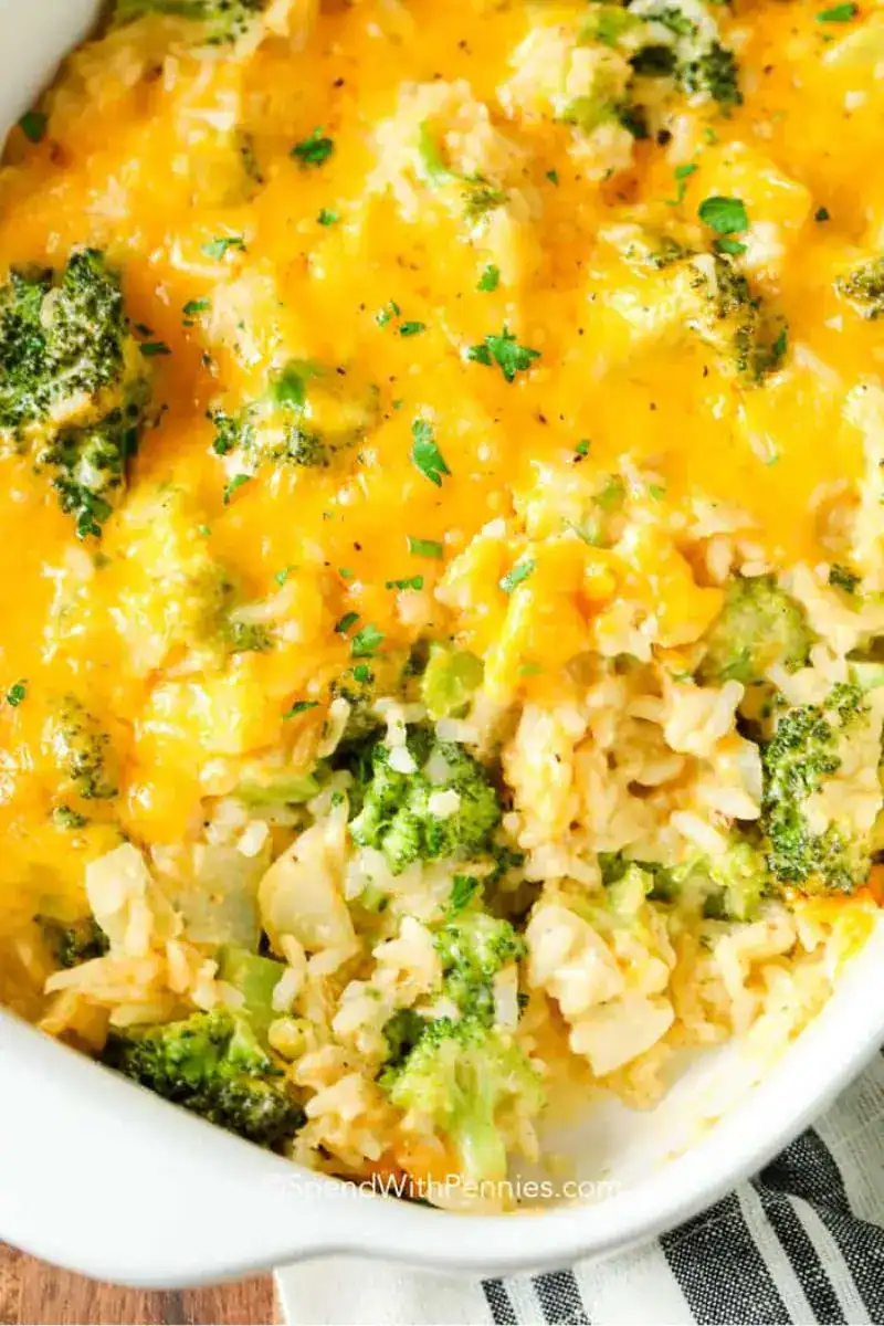 cheesy broccoli rice casserole