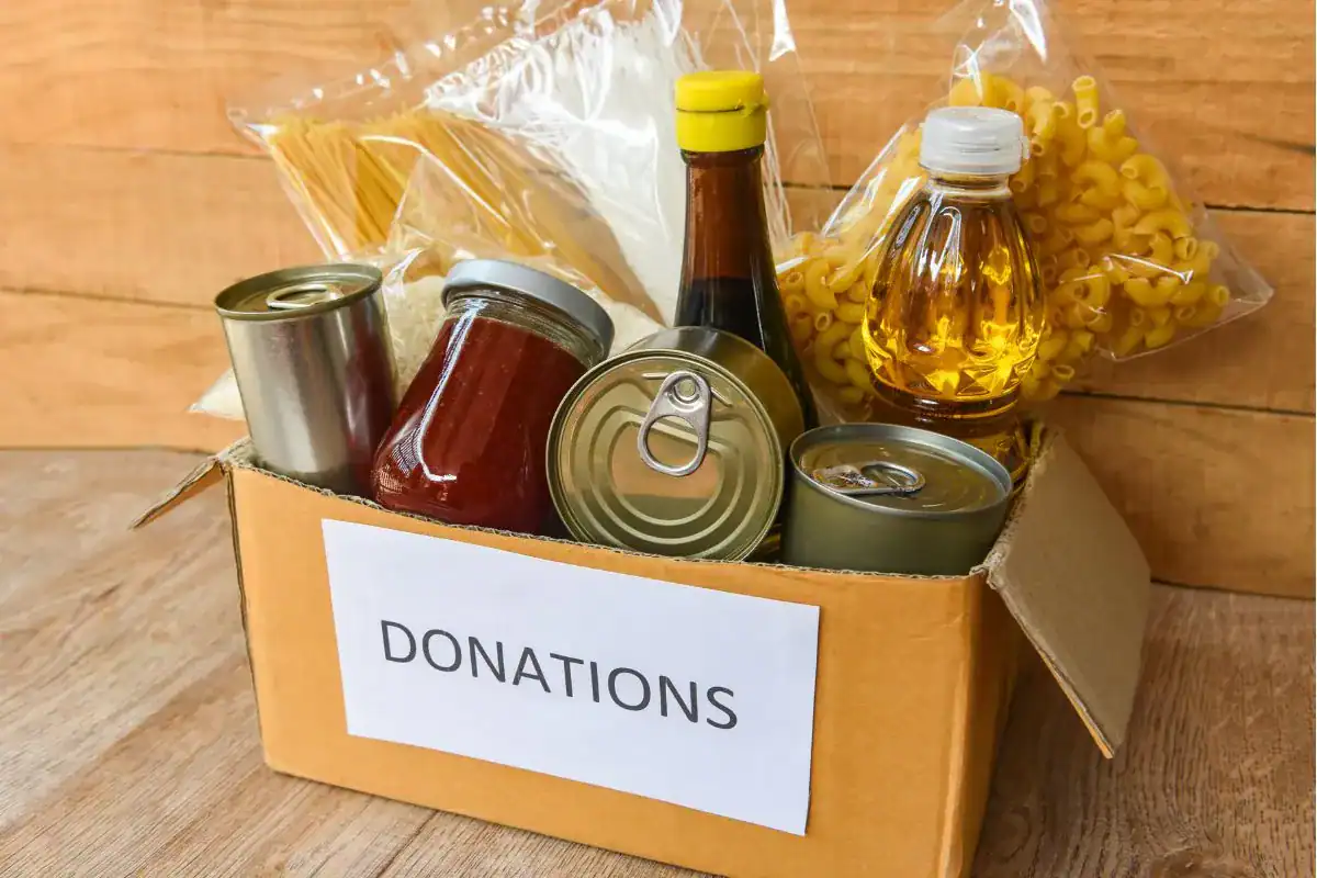 donations box of non-perishable items