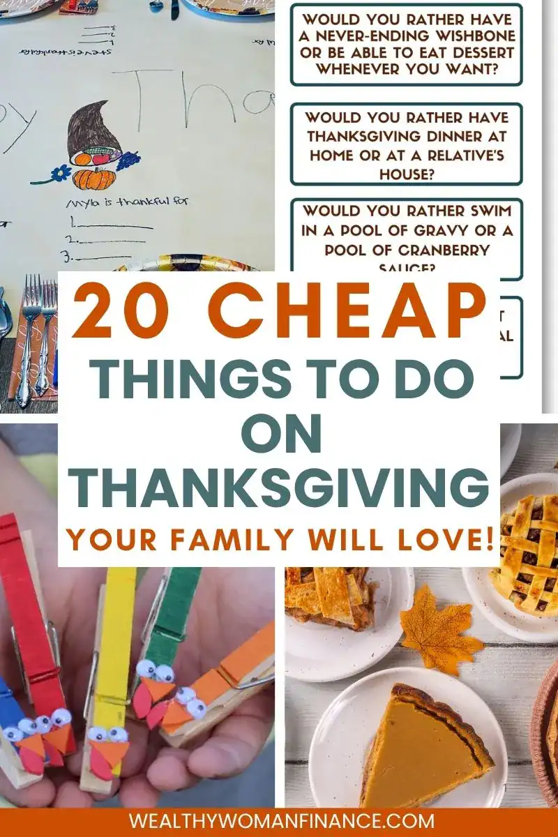 free and cheap Thanksgiving activities for kid and adults; preschool
