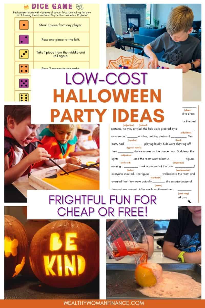 cheap or free Halloween party ideas and themes, food, activities, decorations