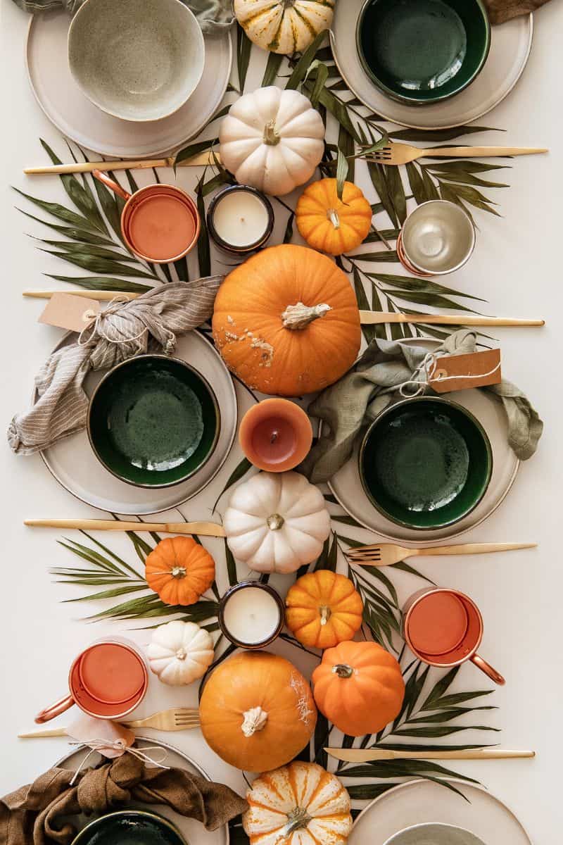 pumpkins and candles