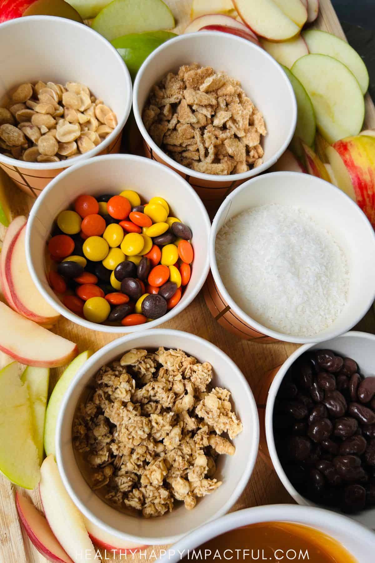 caramel apple toppings bar