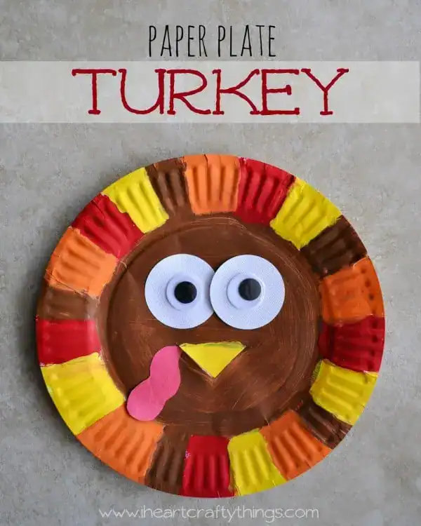 Paper plate turkey