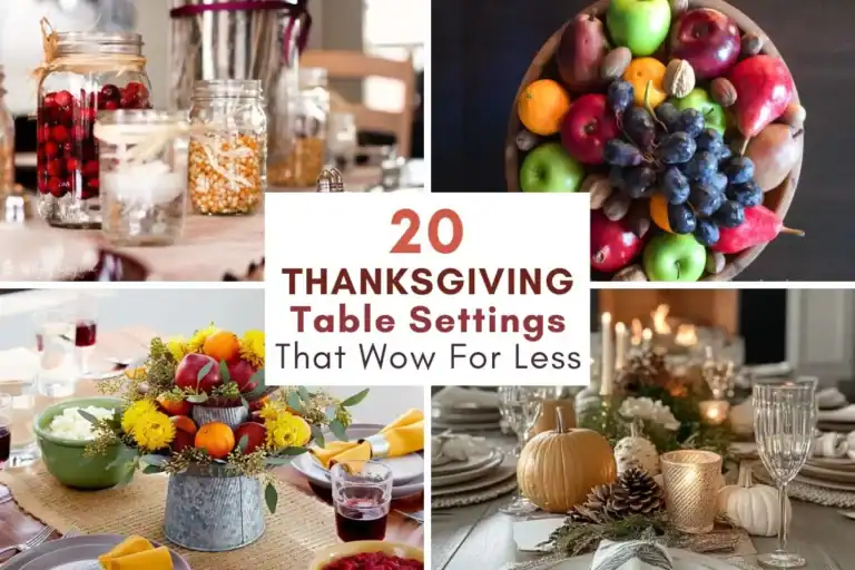 20 Cheap table settings and elegant simple tablescapes for Thanksgiving