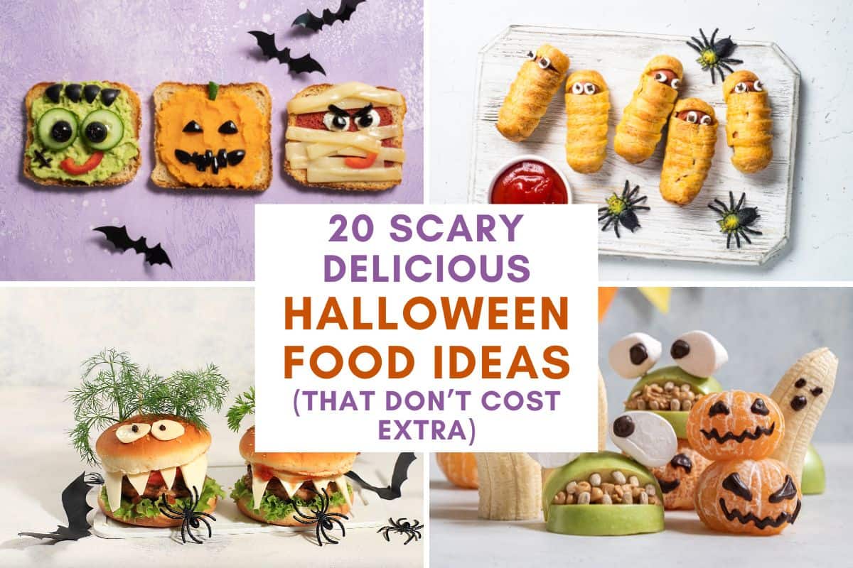cheap Halloween food ideas, snacks, lunches, dinners, meals, breakfasts