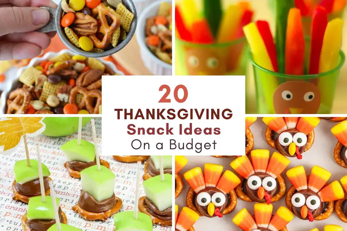 cheap snacks ideas for Thanksgiving, Friendsgiving, classroom parties, at home