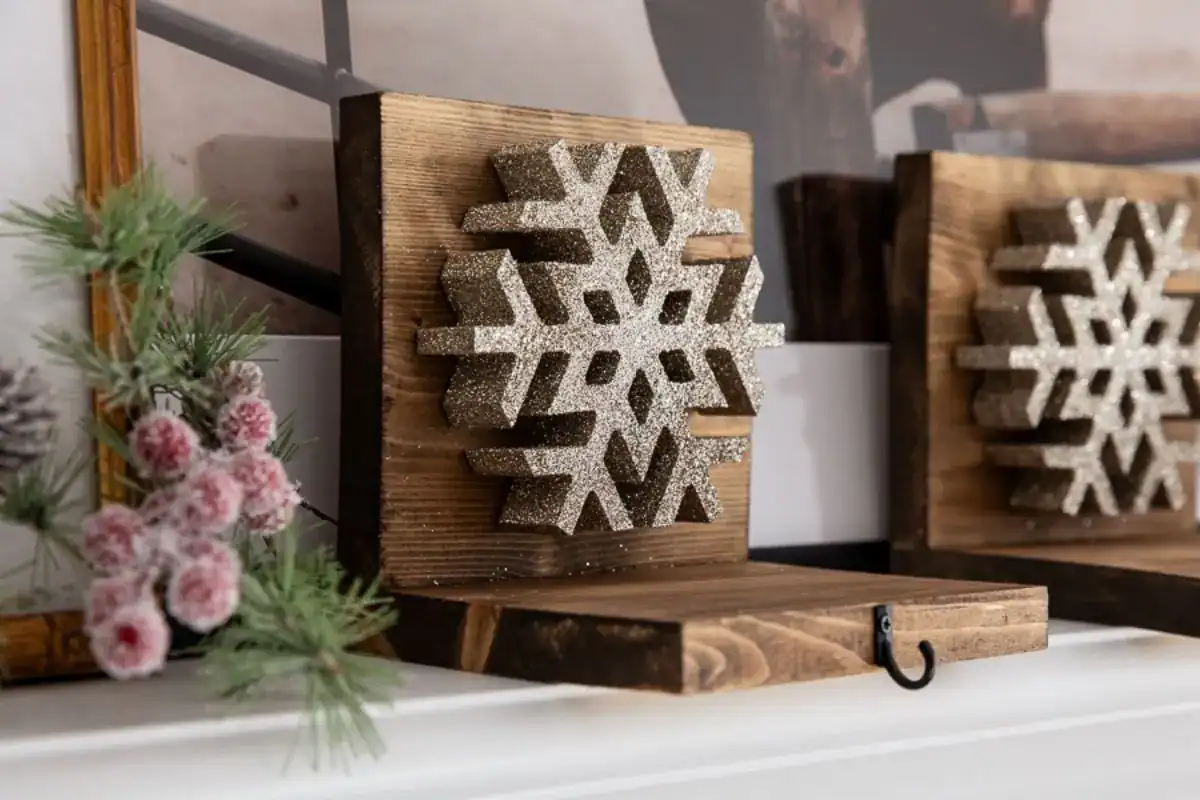 stocking holders; easy wood Christmas crafts ideas to sell for money projects