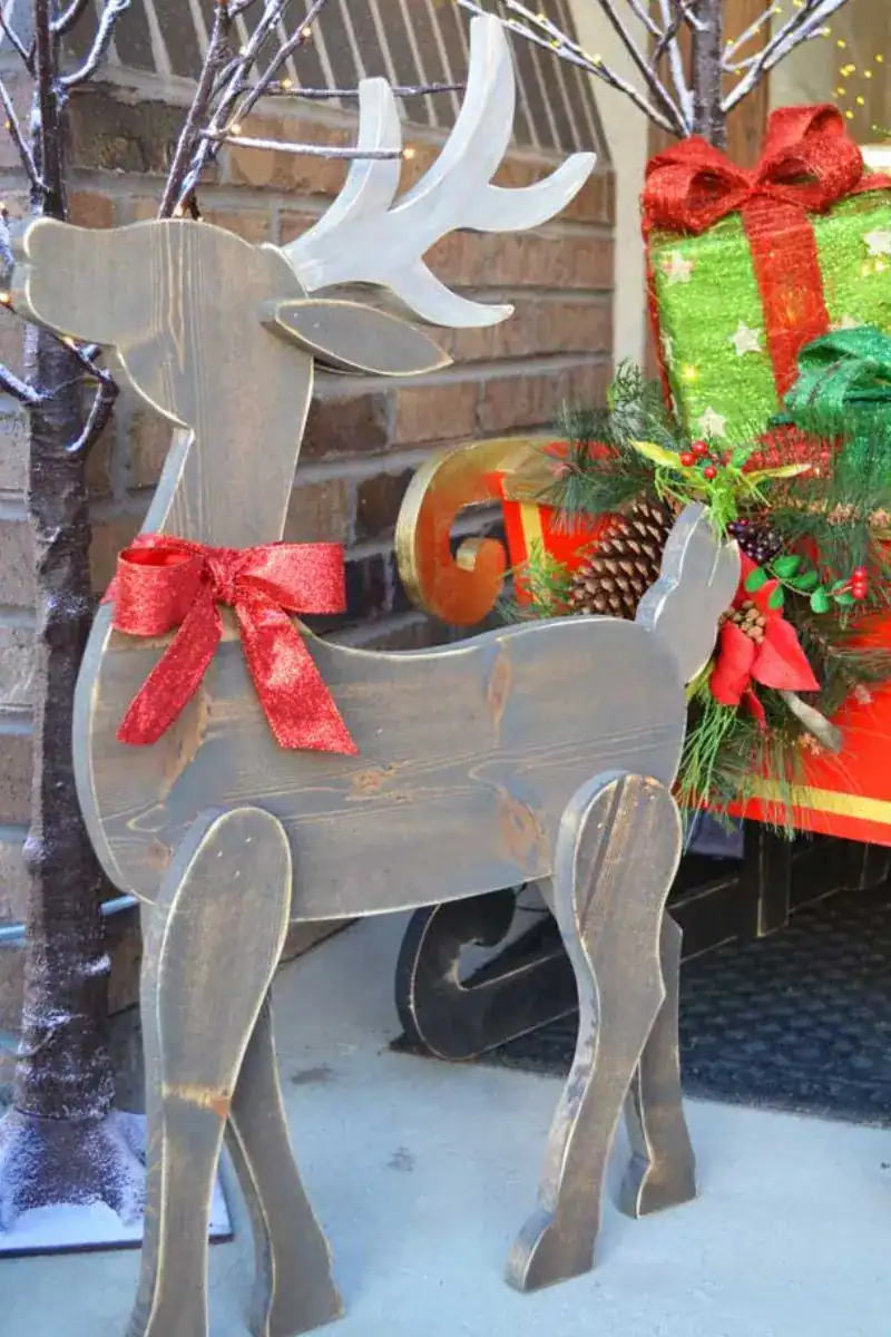 wooden reindeer