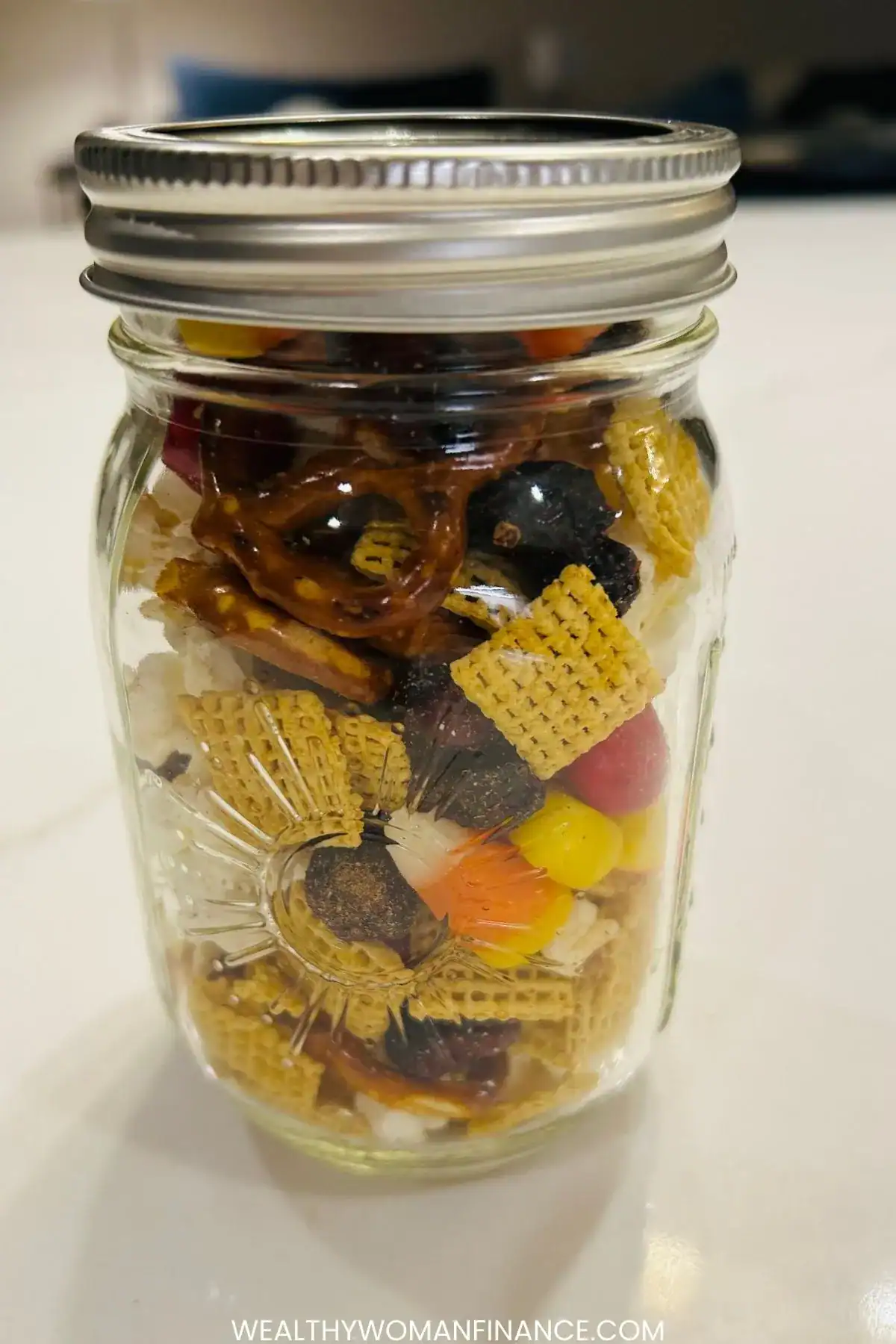 fall snack mix recipes ideas in bags; sweet and salty