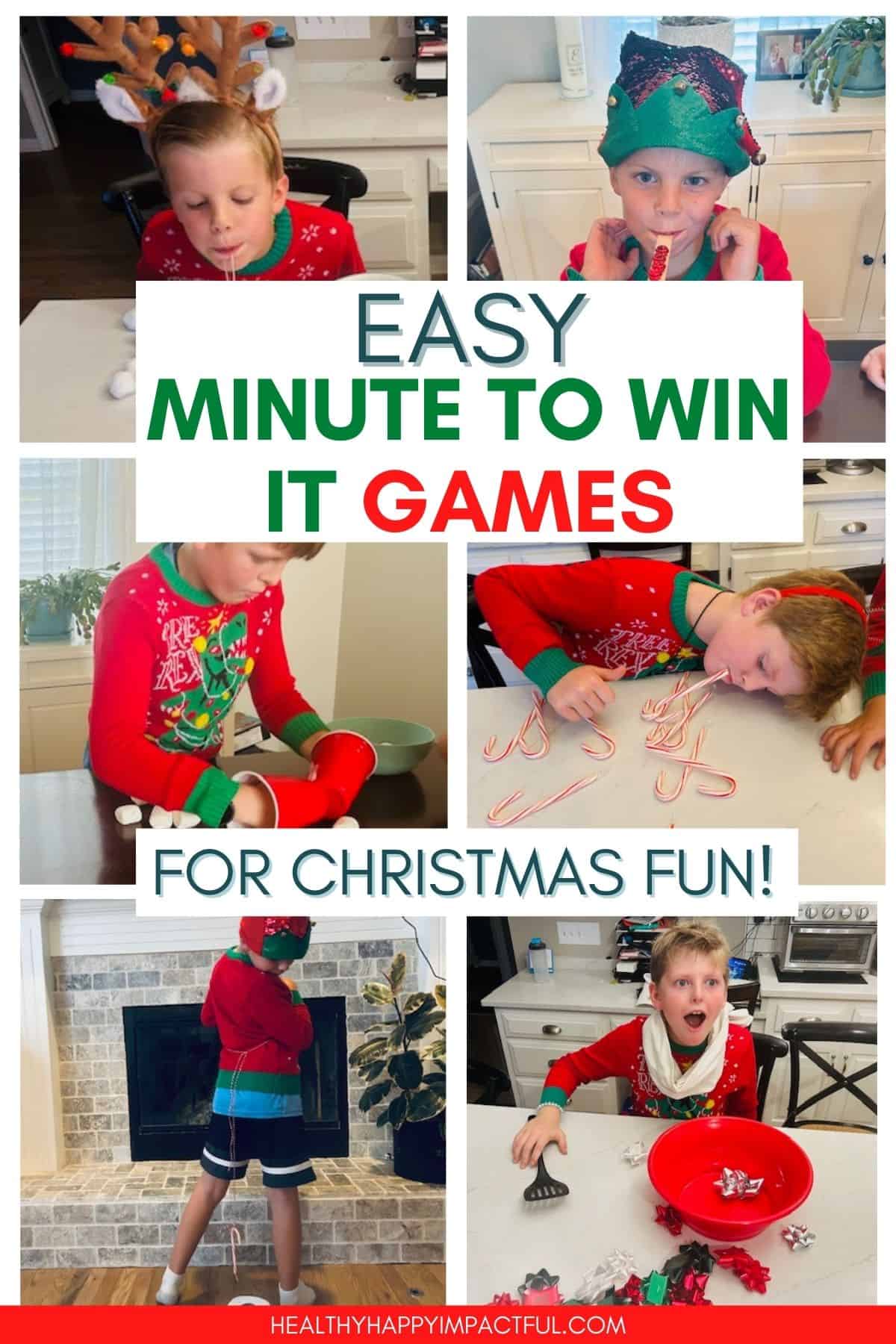 free and cheap Christmas minute to win it games and activities for kids