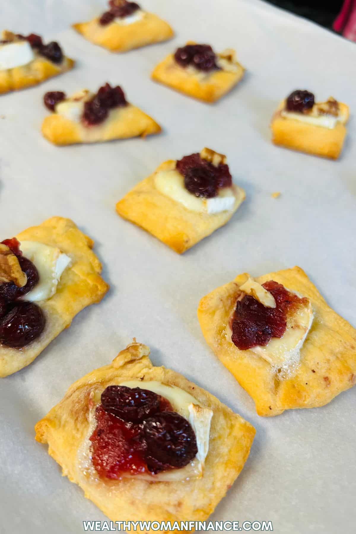 delicious, affordable cranberry brie bites