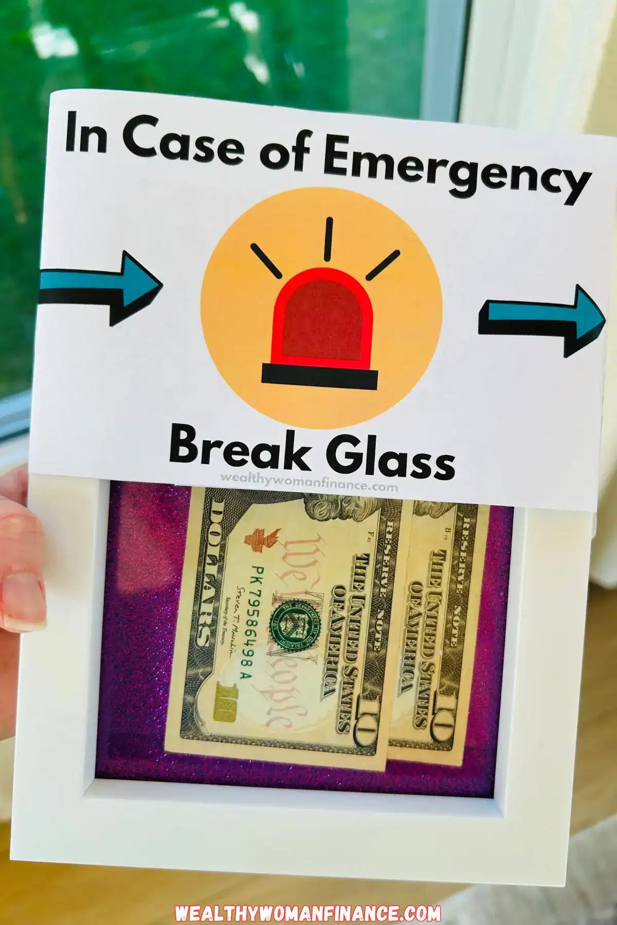 cash emergency, break glass diy funny gift
