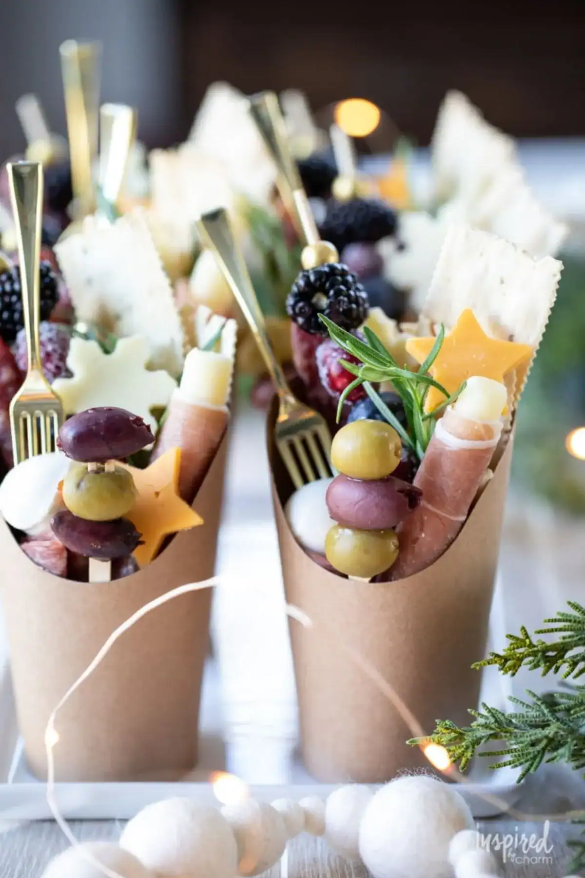 Christmas charctuerie cups