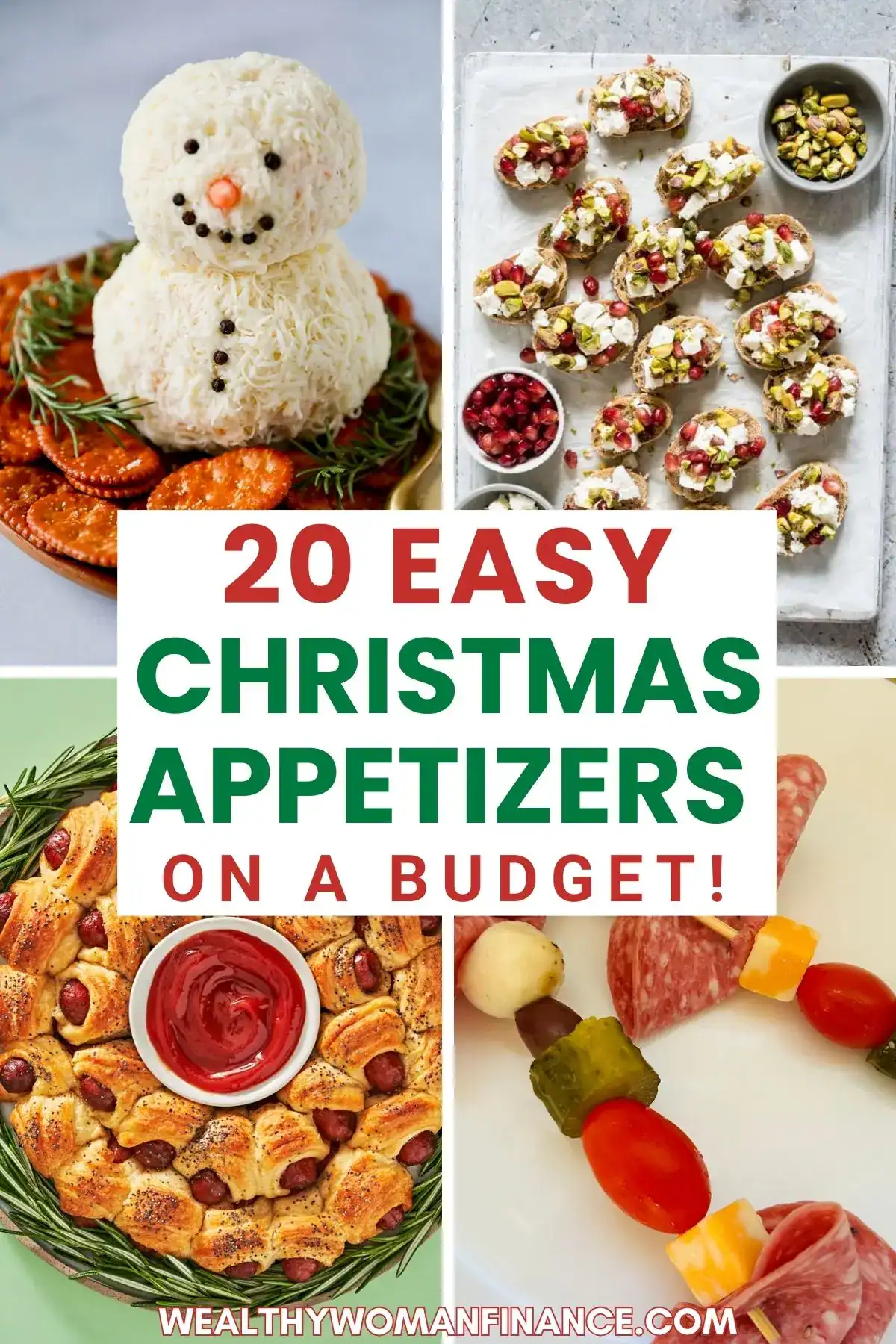 cheap Christmas appetizers that are easy and simple to make ahead for a party or crowd
