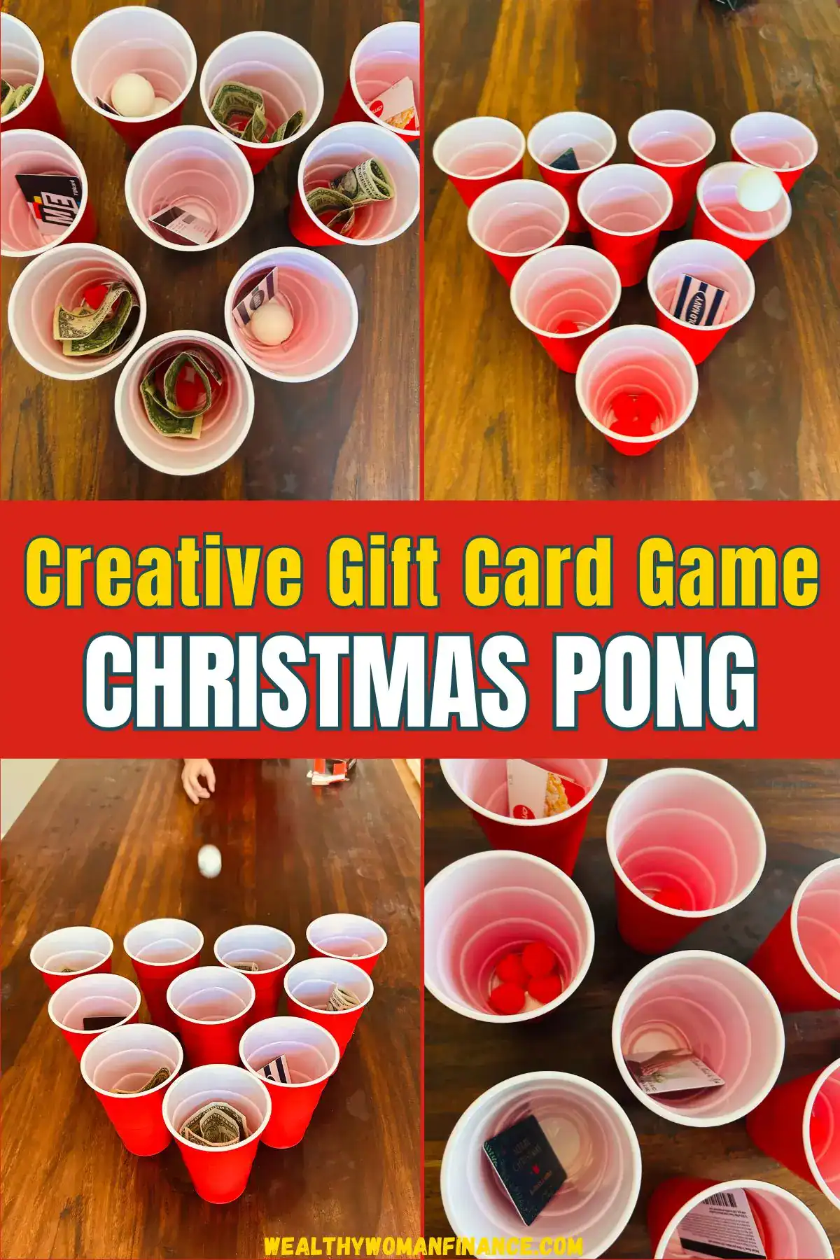 Christmas gift card pong games