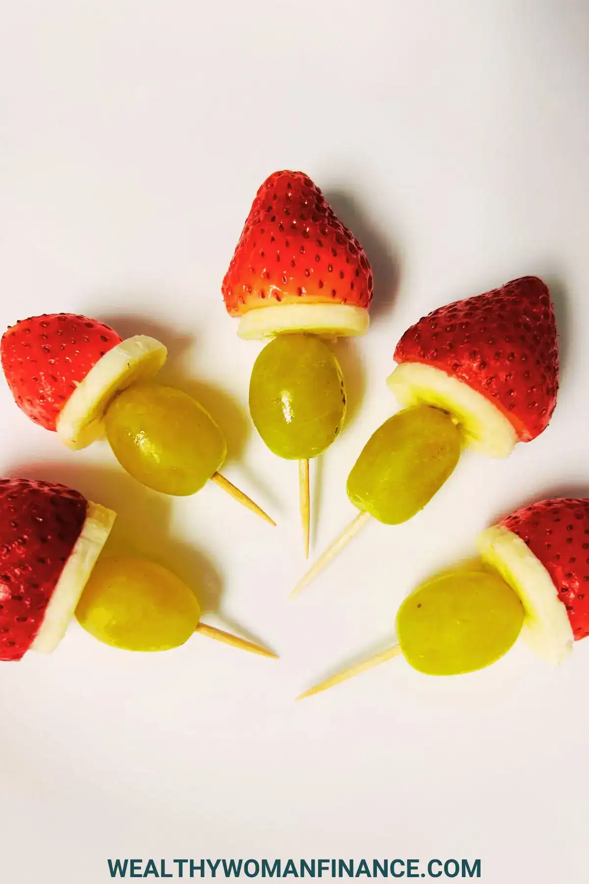 grinch kabobs Christmas snacks for kids, healthy, cheap