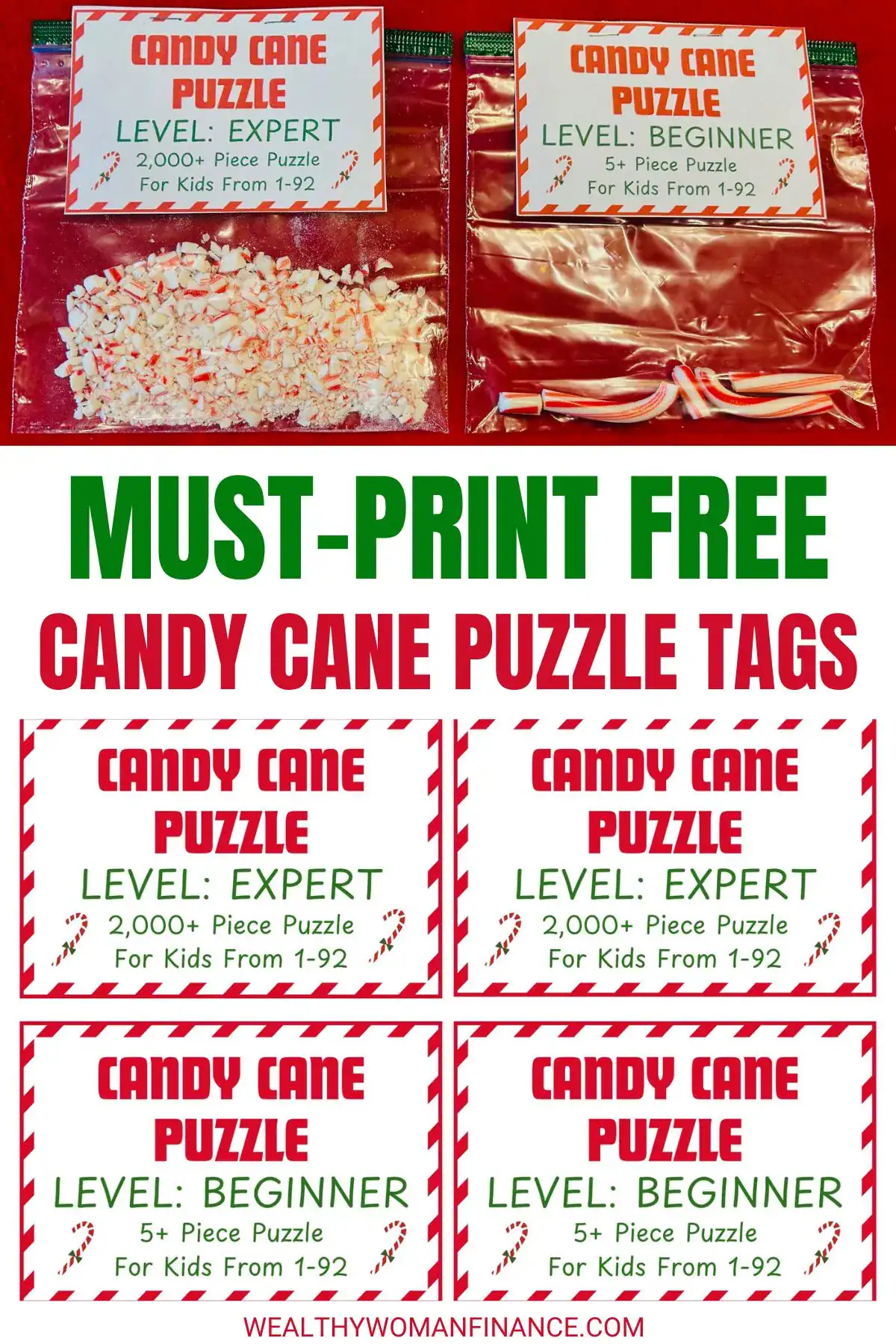 candy cane puzzle label gag gift free printable tag
